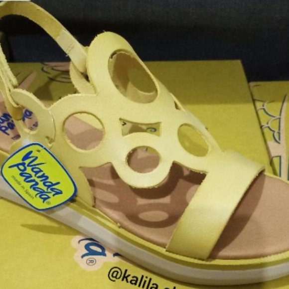 Wanda Panda Leather Sandals - Salome - Picture 1 of 15